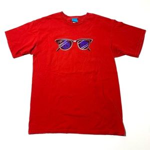 Enjoi Skateboards Y2K Glasses T Shirt Red Mens Size M